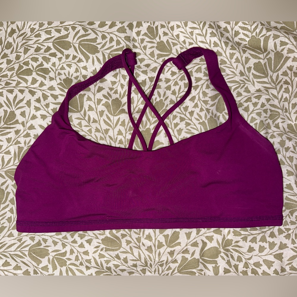 Lululemon Vibrant Purple Strappy Sports Bra Size 10